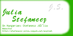 julia stefanecz business card